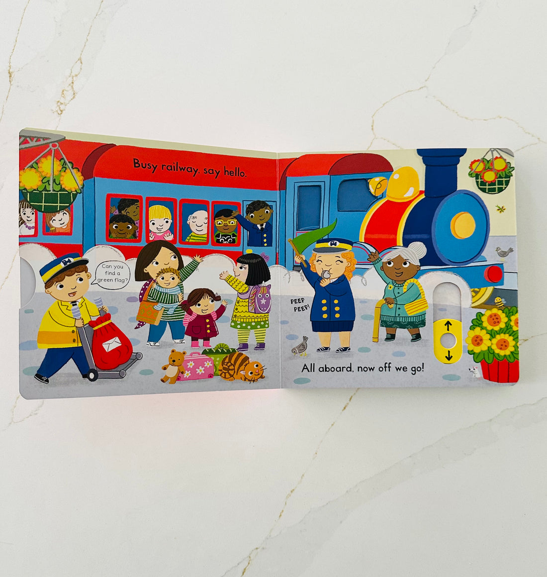 Busy Trains - A Push, Pull and Slide book