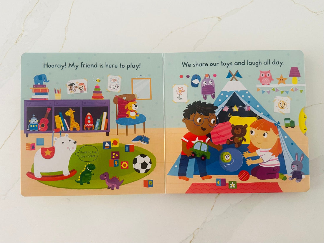 Busy Friends: Push Pull and Slide book - Wondertivity